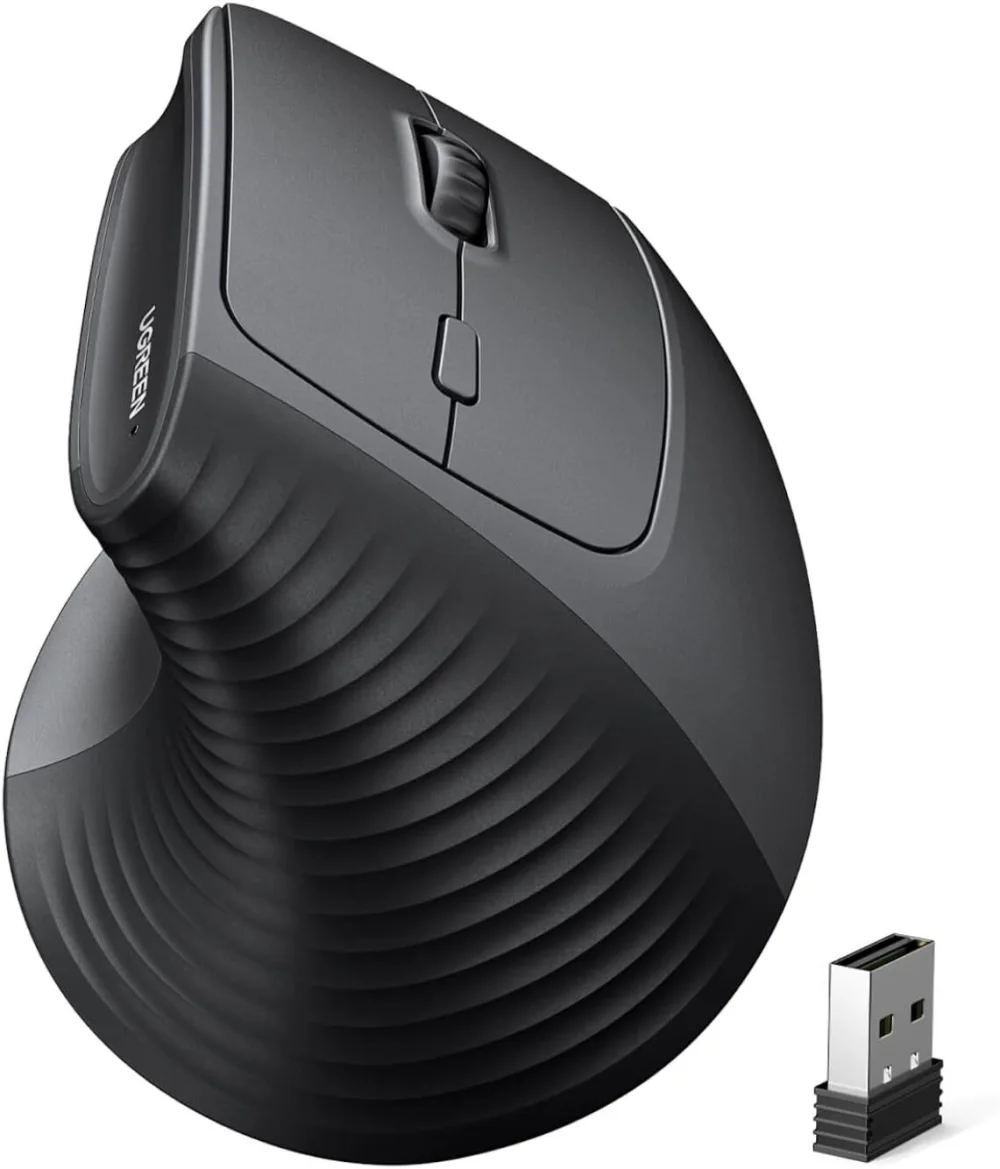 Souris sans fil Ugreen Vertical M571 Ergonomique 2.4GHz - Noir