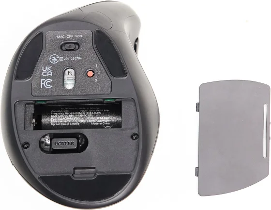 Souris sans fil Bluetooth Ugreen Multi-mode Vertical Noir