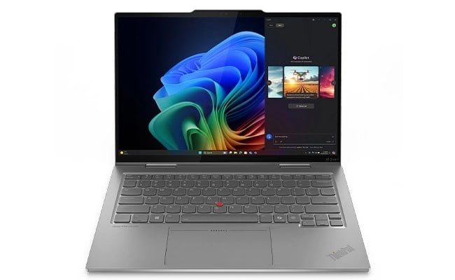Avec Copilot+, les capacités avancées d’IA apprennent vos préférences et votre façon de travailler pour prendre en charge vos tâches quotidiennes en toute fluidité sur l’ordinateur portable Lenovo ThinkPad&nbsp;X1 2&nbsp;en&nbsp;1 Gen&nbsp;10 Aura Edition.