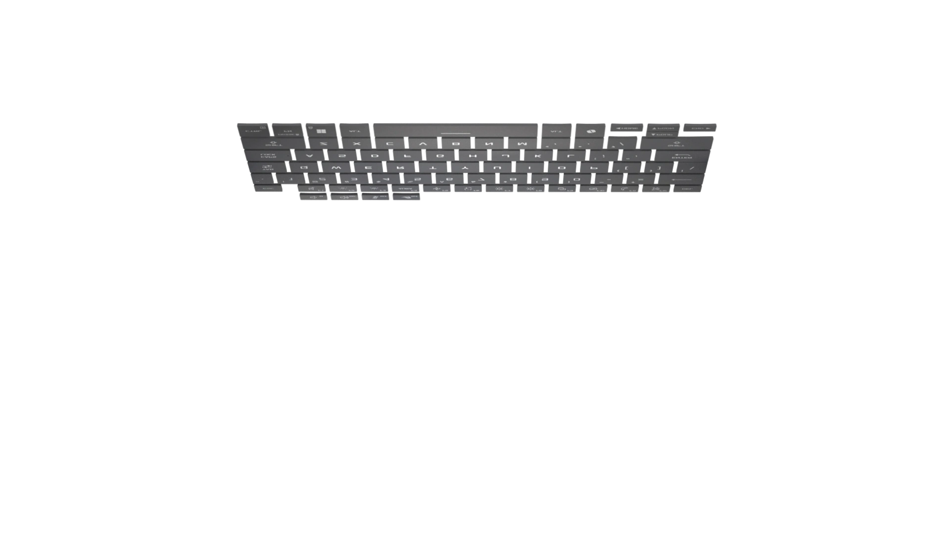 Le clavier de l'ordinateur portable