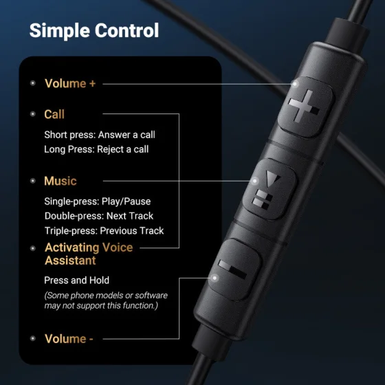 Écouteurs Ugreen EP105 In-Ear - Jack 3.5 mm