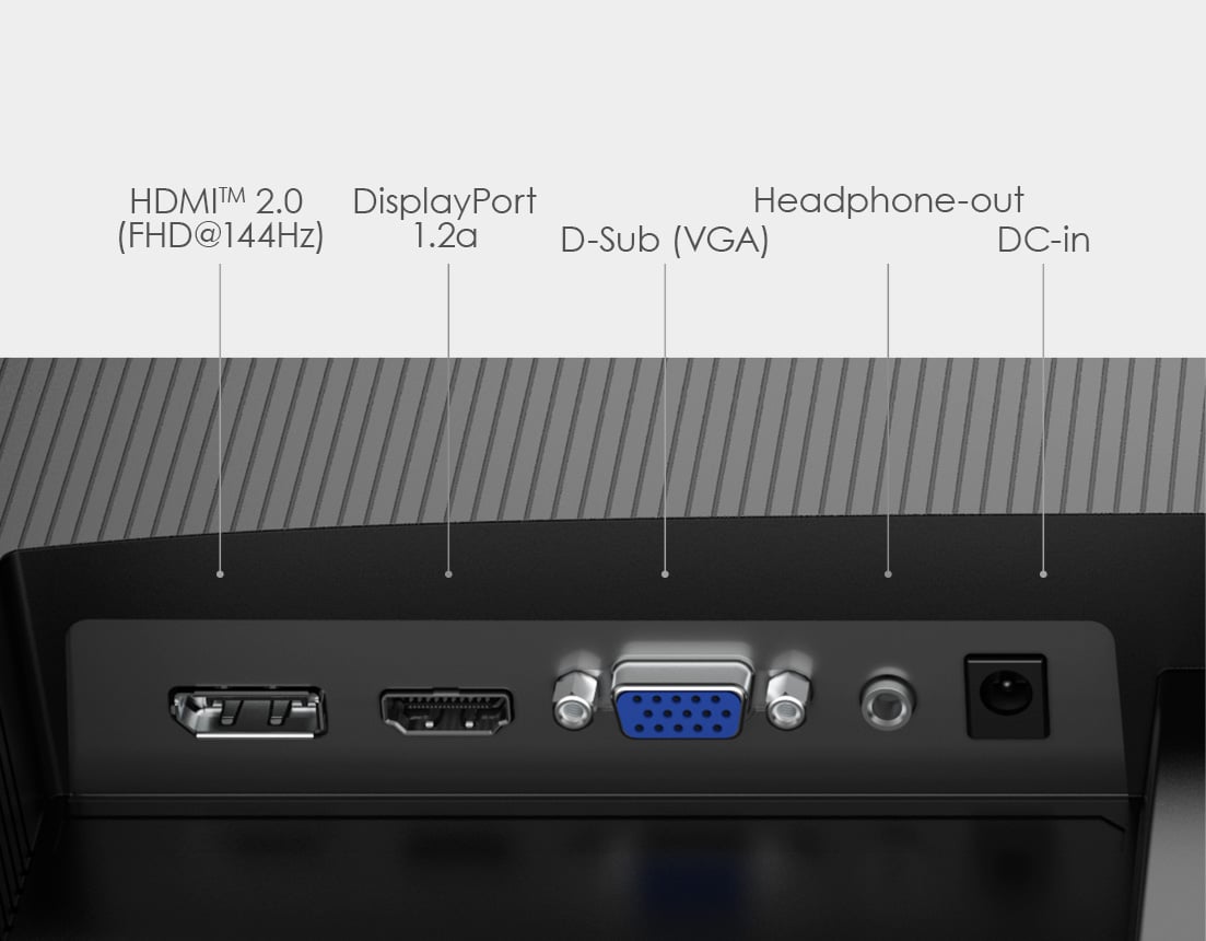 Port de connexion arrière du moniteur PRO MP273L E14