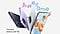 Les Galaxy A57 5G de couleur Awesome Navy, Awesome Lilac et Awesome Icyblue sont présentés en vue latérale et arrière, en mettant en évidence son design fin et son système d’appareil photo triple à l’arrière. Le Galaxy A57 5G de couleur Awesome Gray est orienté légèrement vers la droite, avec à l’écran l’image colorée d’une jeune femme sautant dans les airs, dont la main dépasse le cadre de l’écran du téléphone. Awesome. Le nouveau Galaxy A57 5G.