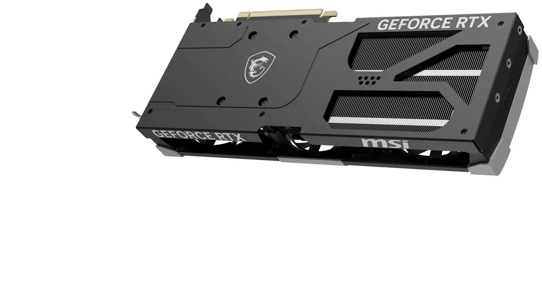 MSI Ventus 3X graphics card back view design