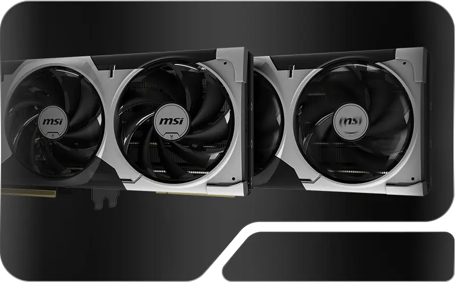 MSI Ventus 3X Zero Frozr fan-stop technology for silent idle cooling
