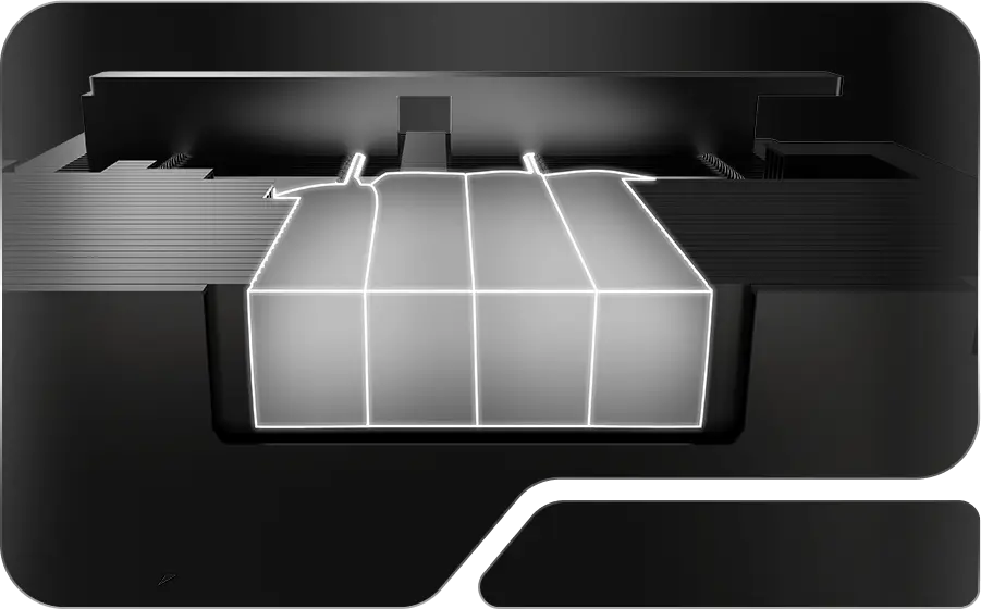 MSI Ventus 3X core heat pipes for graphics card cooling