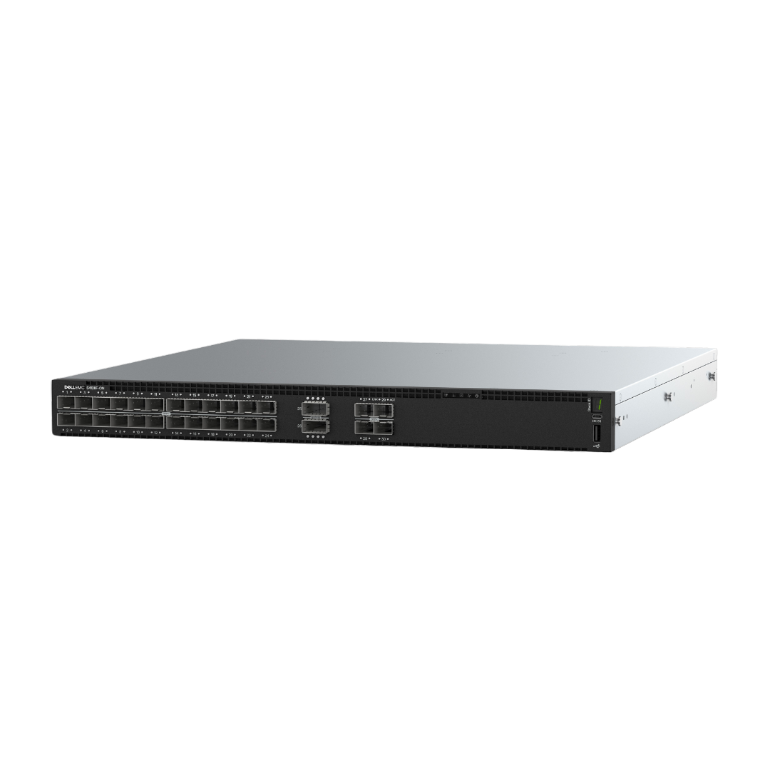 Switch Dell EMC PowerSwitch S4128F-ON, 28 ports 10GbE SFP+ et 2 ports 100GbE QSFP28