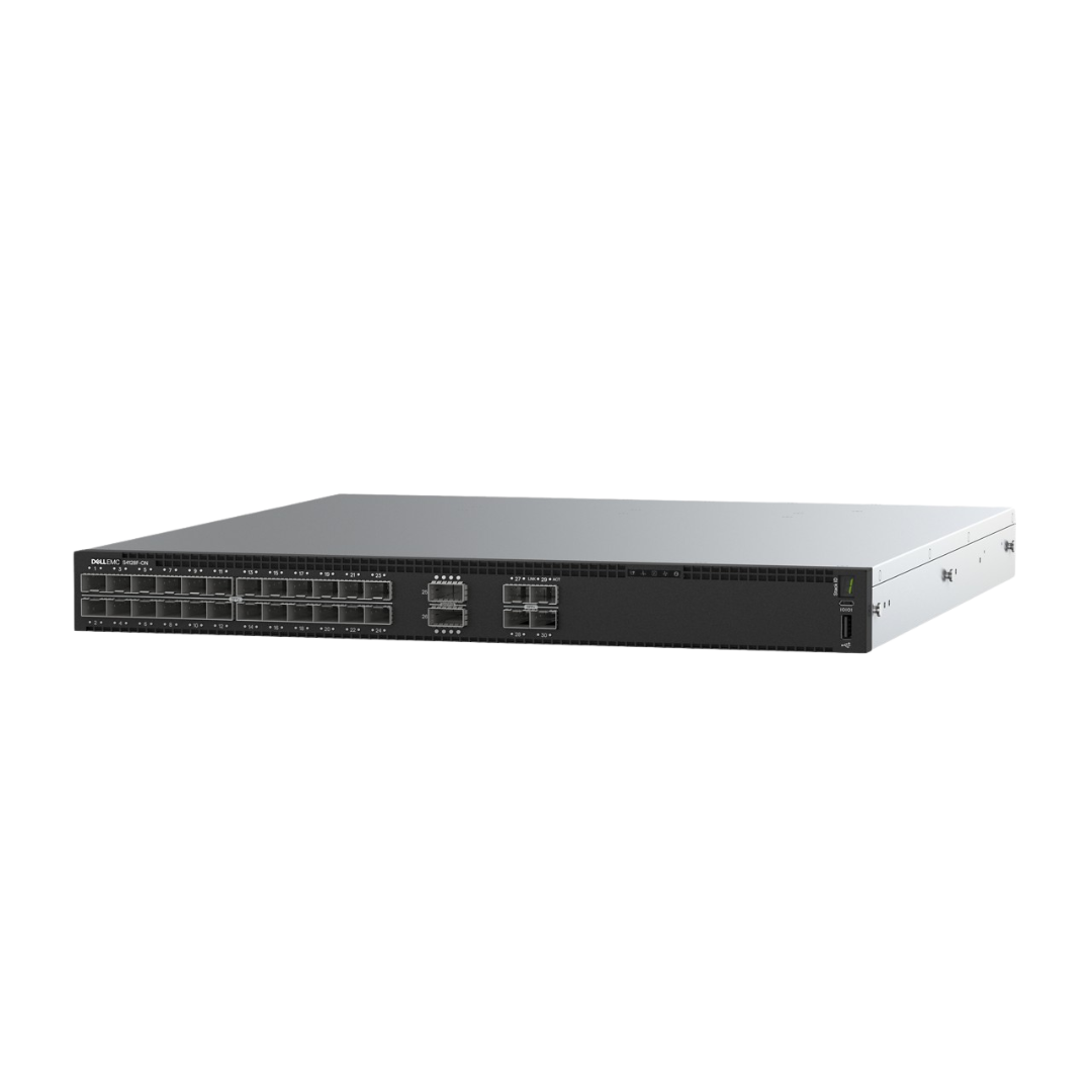 Switch Dell EMC PowerSwitch S4128F-ON, 28 ports 10GbE SFP+ et 2 ports 100GbE QSFP28