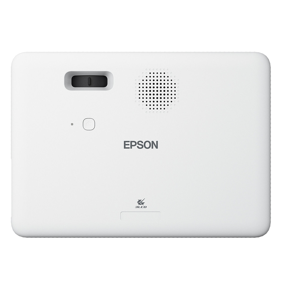 Vidéoprojecteur EPSON CO-W01 vu du dessus, haut-parleur intégré