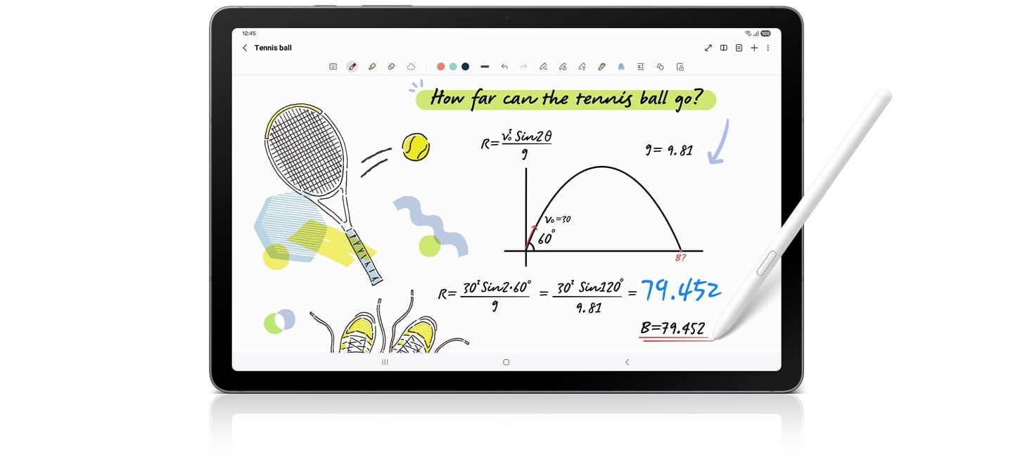 Gribouillez avec le S Pen. Problèmes mathématiques résolus instantanément