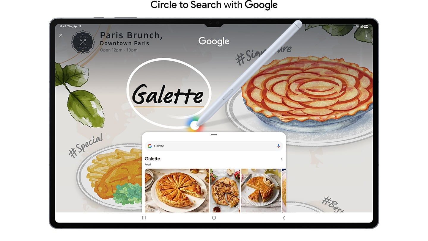 Circle to Search avec Google sur grand écran