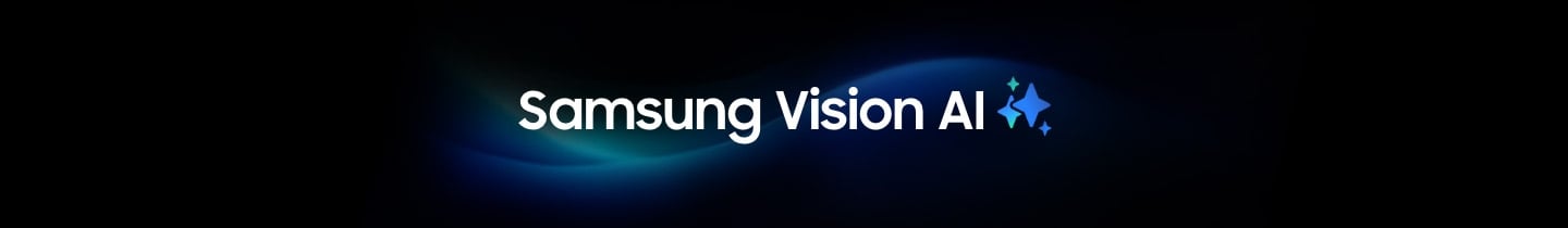 Les mots Samsung Vision AI avec le logo Samsung AI.