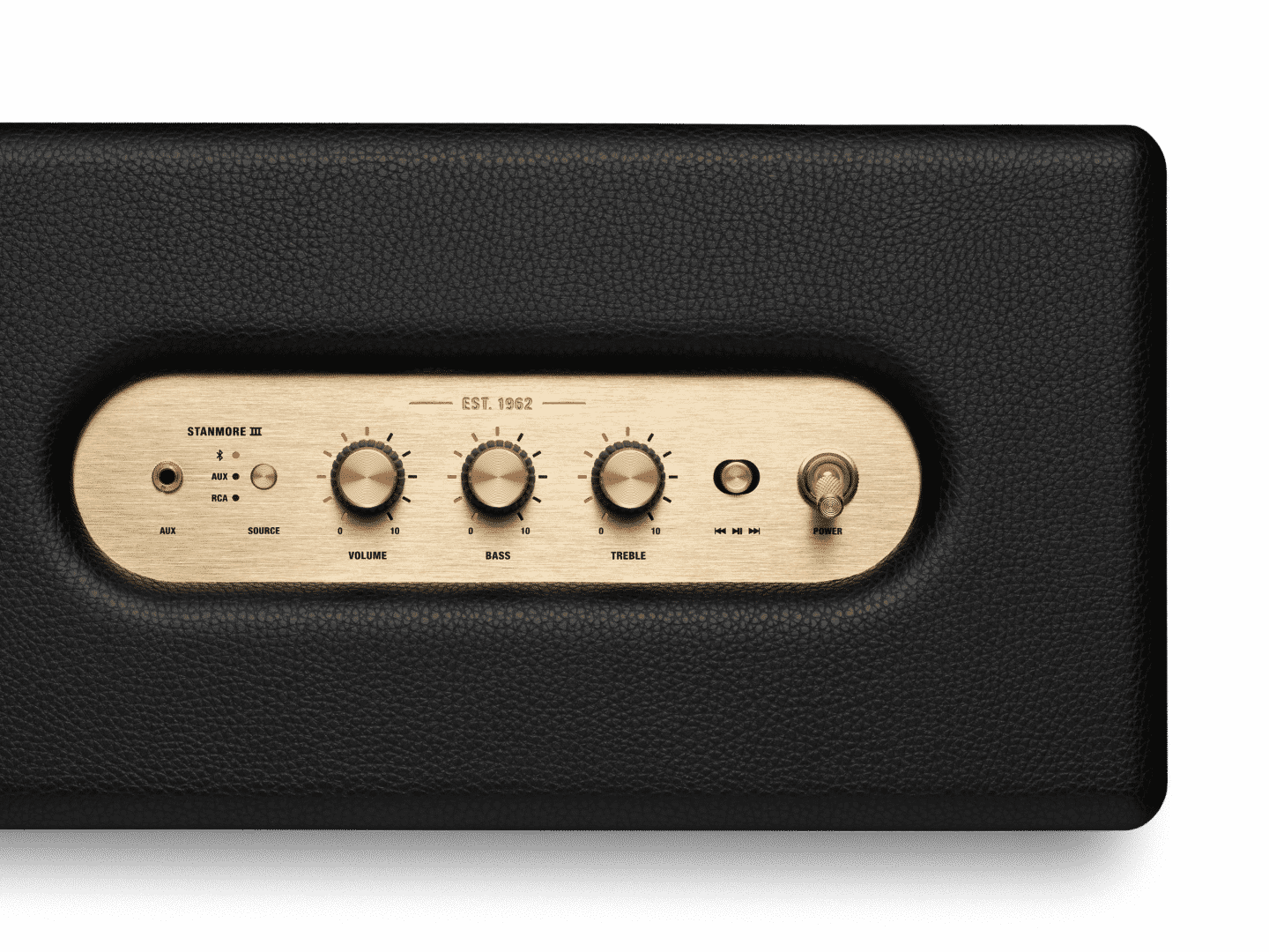 Image de l'enceinte STANMORE III noire de Marshall vue du dessus