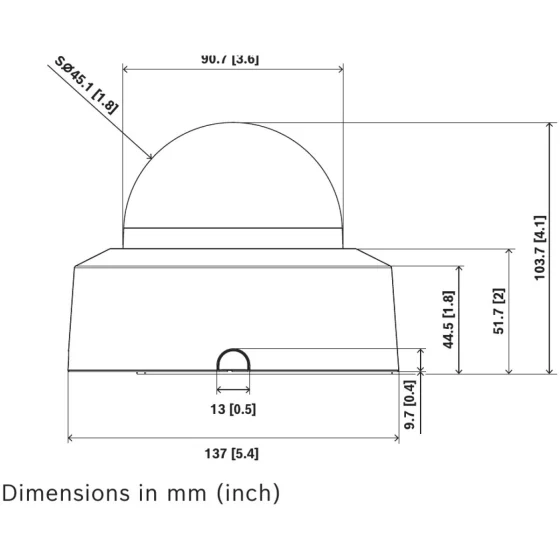 Caméra IP Bosch FLEXIDOME indoor 3100i IR NDI-3703-AL