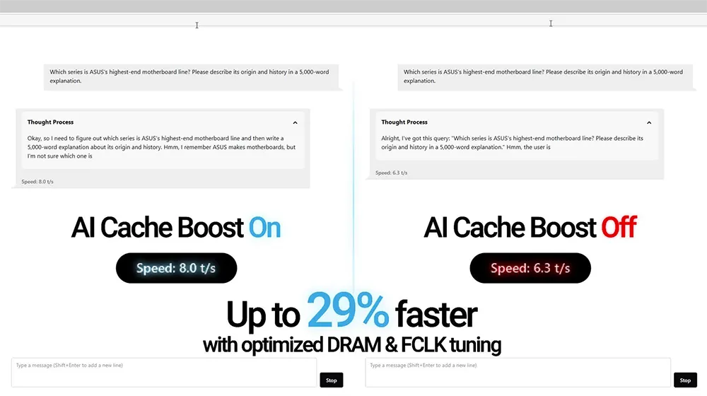 AI CACHE BOOST UI