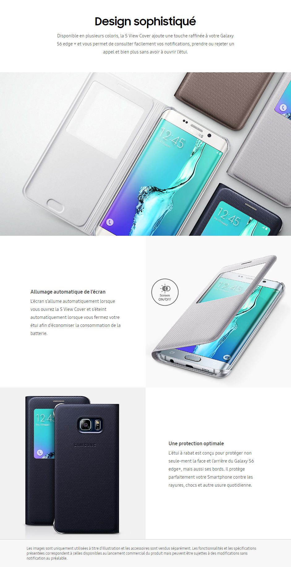 Acheter Etui Samsung S-View Cover pour Galaxy S6 edge+ - Valise repliable Maroc