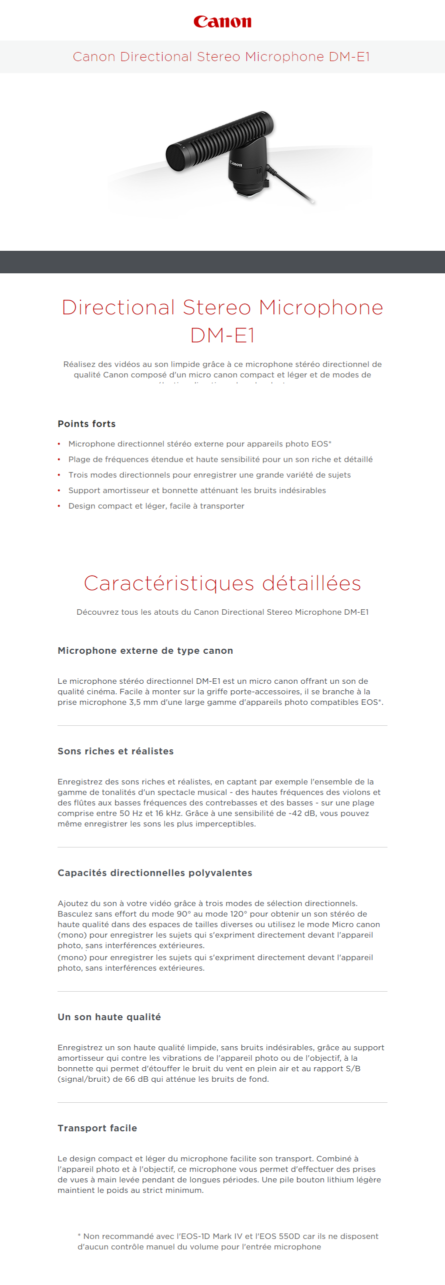 Micro Pour Camera Microphone Directionnel Moman M1S - Cardioïde Pour Smartphone/Caméra - Sans Pile Micro Sans Fil