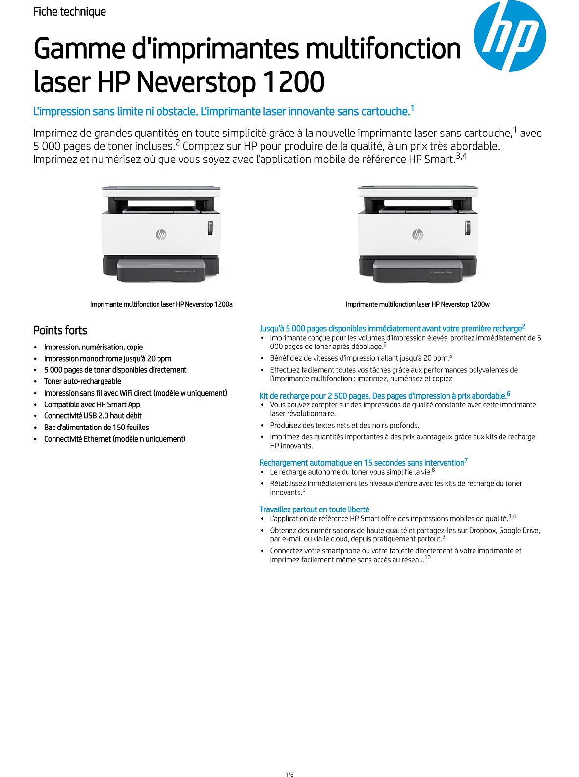 Acheter Imprimante Multifonction Laser Monochrome HP Neverstop 1200w (4RY26A) Maroc