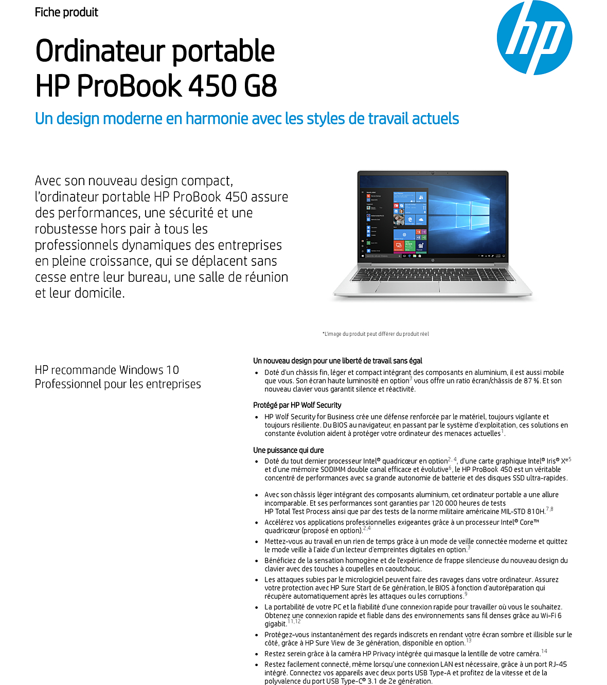 Acheter Ordinateur portable HP ProBook 450 G8 (2X7X6EA) Maroc
