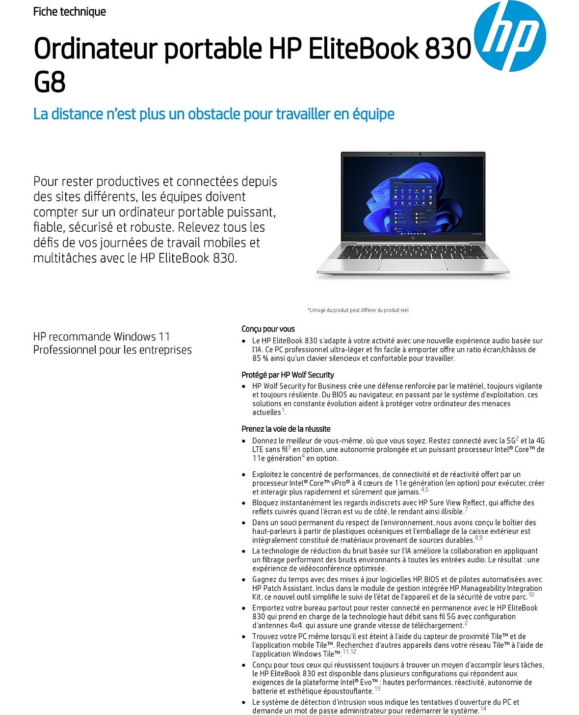 Acheter Ordinateur portable HP EliteBook 830 G8 (4L0J1EA) Maroc