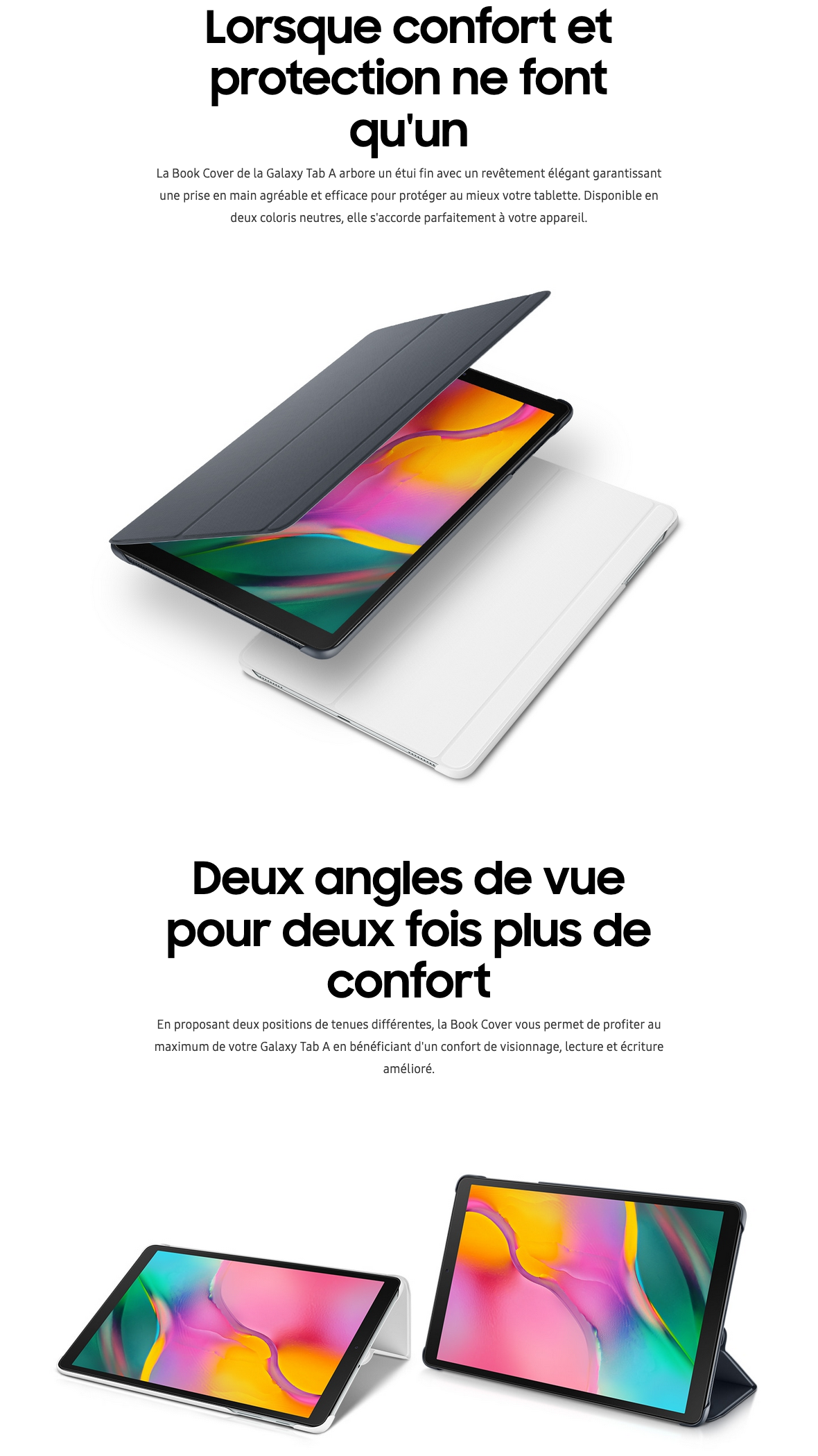 Acheter Samsung Book Cover Galaxy Tab A3 (EF-BT510CBEGWW) Maroc