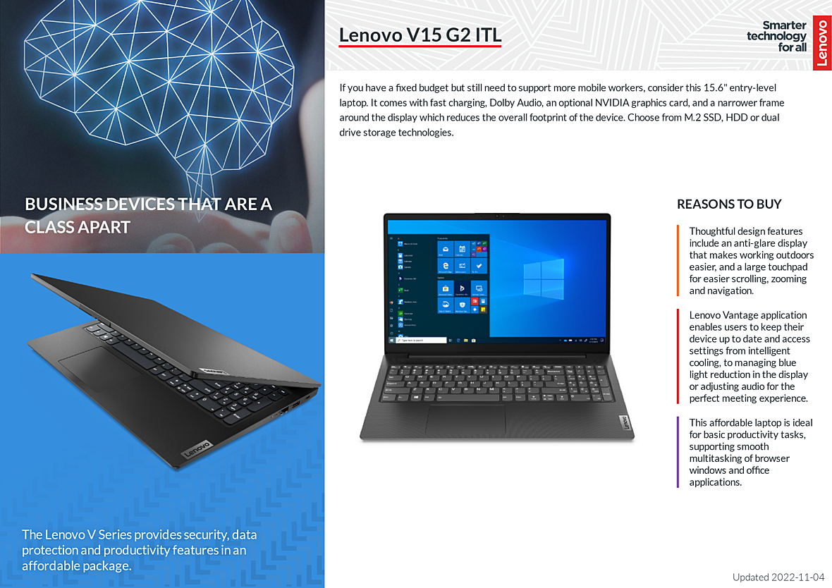 Acheter Ordinateur Portable Lenovo V15 G2 ITL (82KB0001FE) Maroc