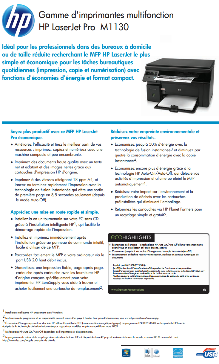 Acheter Imprimante multifonction HP LaserJet Pro M1132 (CE847A) Maroc