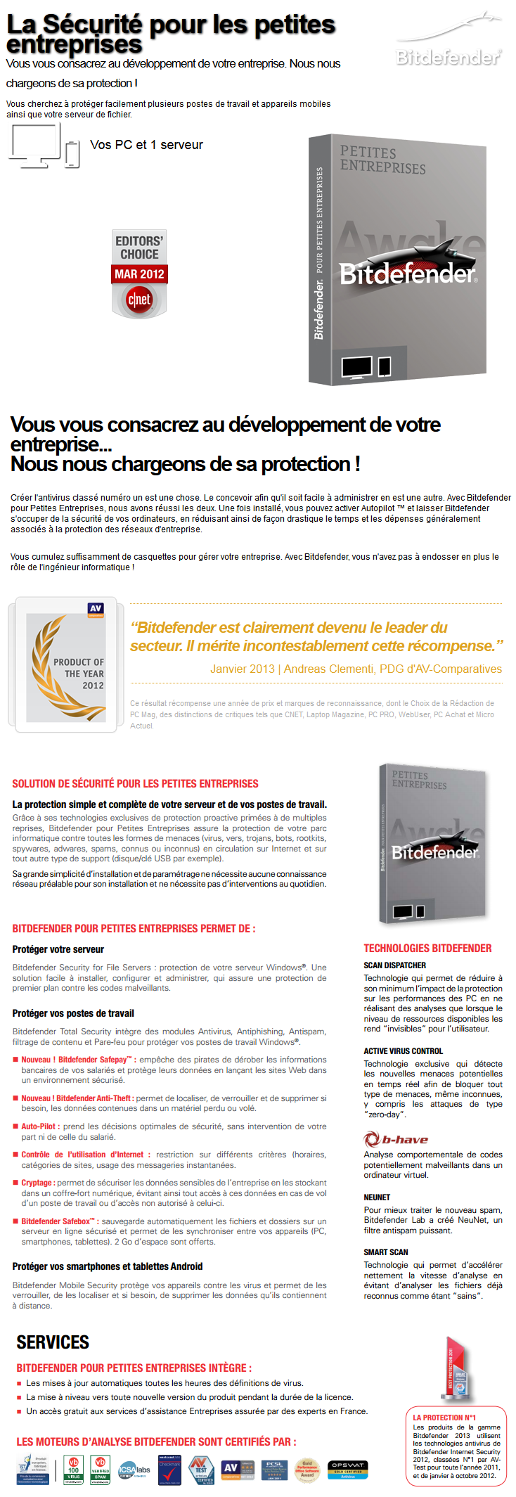 Acheter Bitdefender pour Petites Entreprises Licence 1 an/ 1 serveur et 5 postes (L-FBDPE-2W1P006) Maroc
