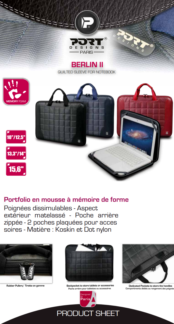 Acheter Housse BERLIN II pour ordinateur portable - Port Designs Maroc