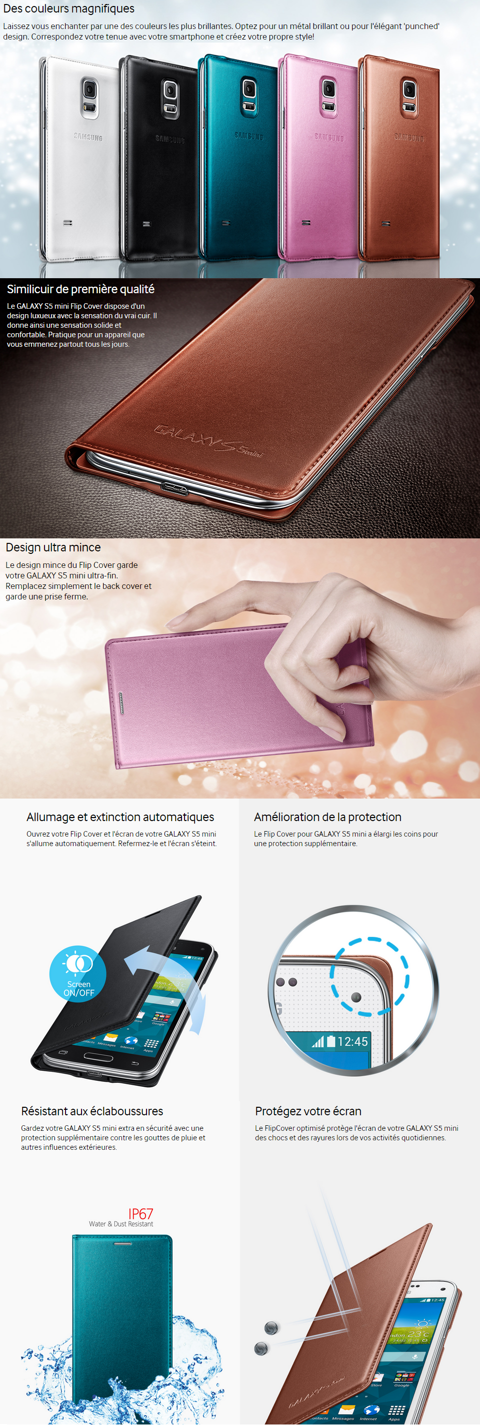 Acheter Etui portefeuille Flip Wallet cover pour Galaxy S5 Maroc