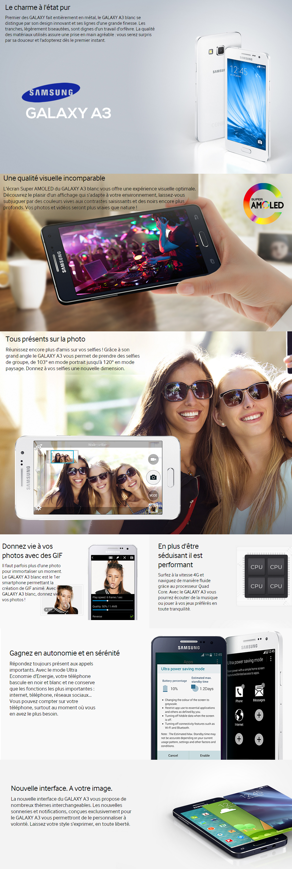 Acheter Smartphone Samsung Galaxy A3 Maroc