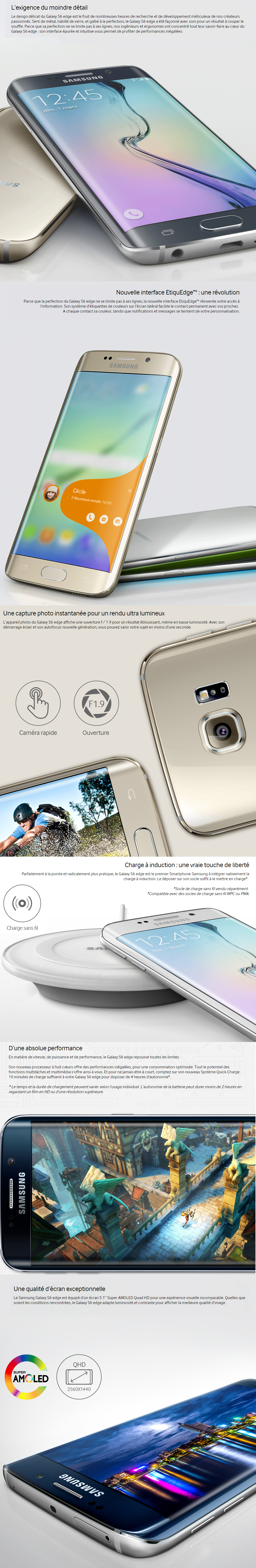 Acheter Smartphone SAMSUNG GALAXY S6 Edge Maroc
