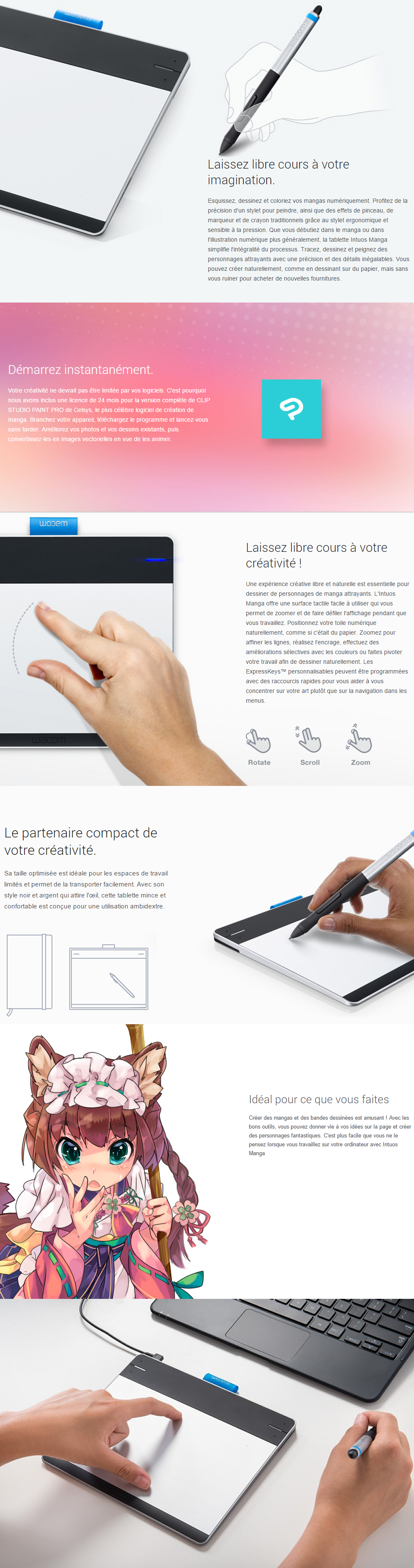 Acheter Tablette graphique Filaire Wacom Intuos Pen & Touch Creative Medium Maroc