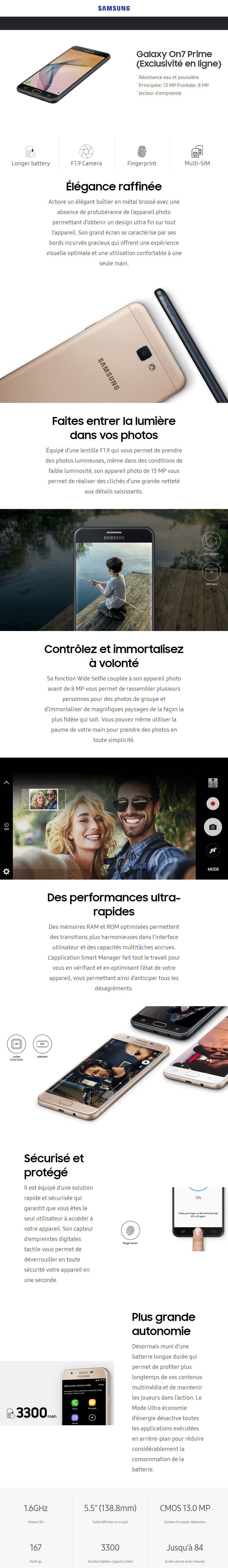 Acheter Smartphone Samsung Galaxy On7 Prime Maroc