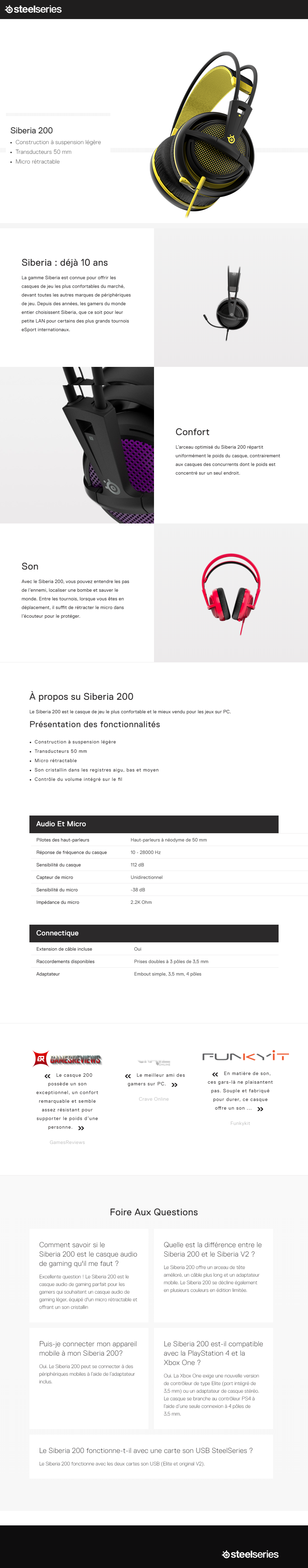 Acheter Casque de jeu SteelSeries Proton 200 avec Micro - Jack 3,5 mm (51138) Maroc