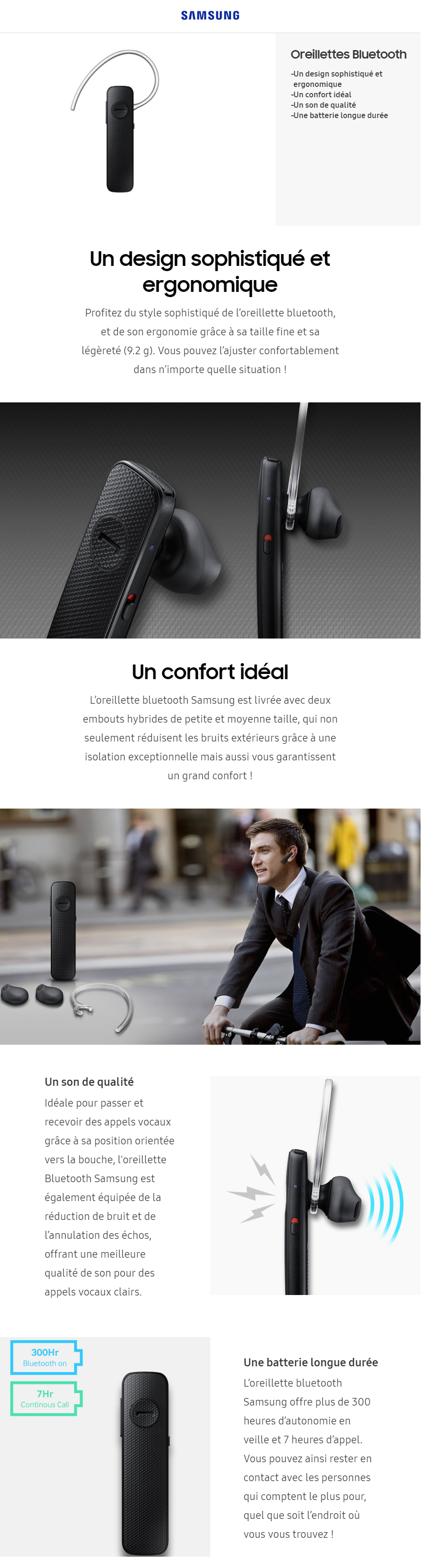 Acheter Casque Samsung Essential - Bluetooth Mono EO-MG920 Maroc