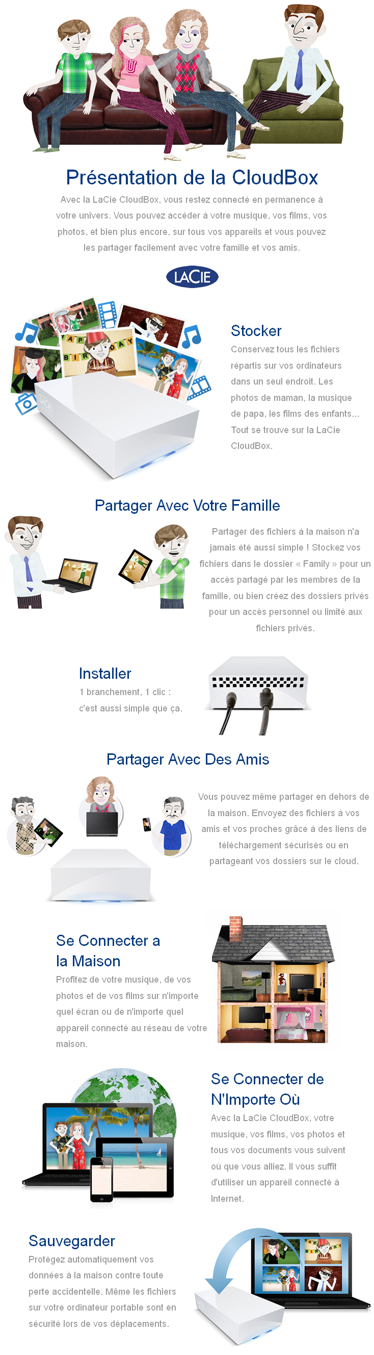 Acheter Disque dur réseau LaCie CloudBox - 1/ 2/ 3 et 4 TB Maroc