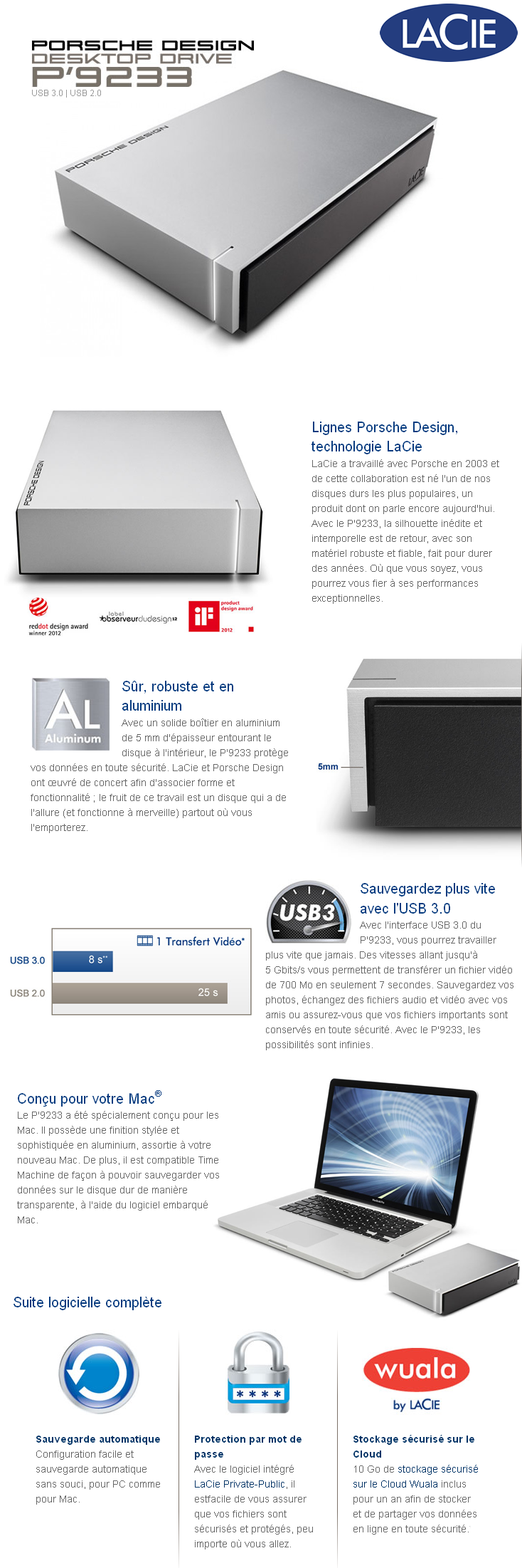 Acheter LaCie Porsche Design P’9233 Desktop Drive - USB 3.0 Maroc