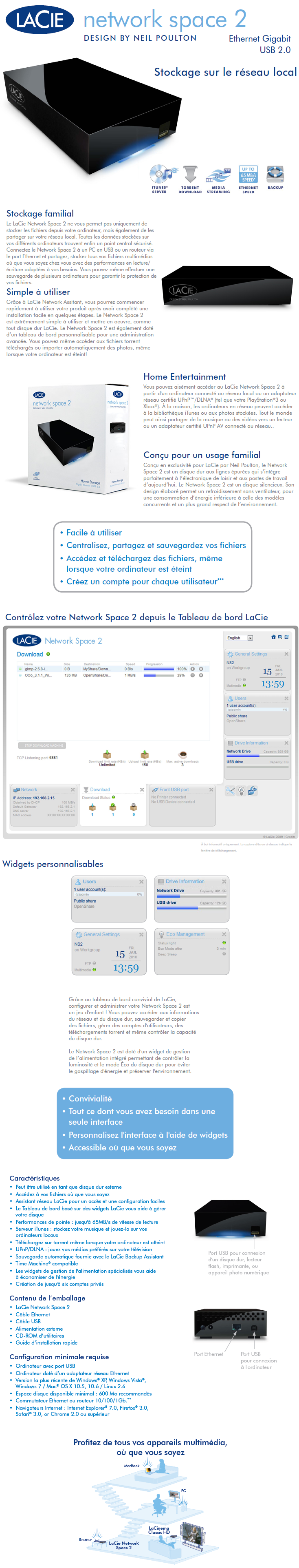 Acheter Disque dur réseau LaCie Network Space 2 Maroc