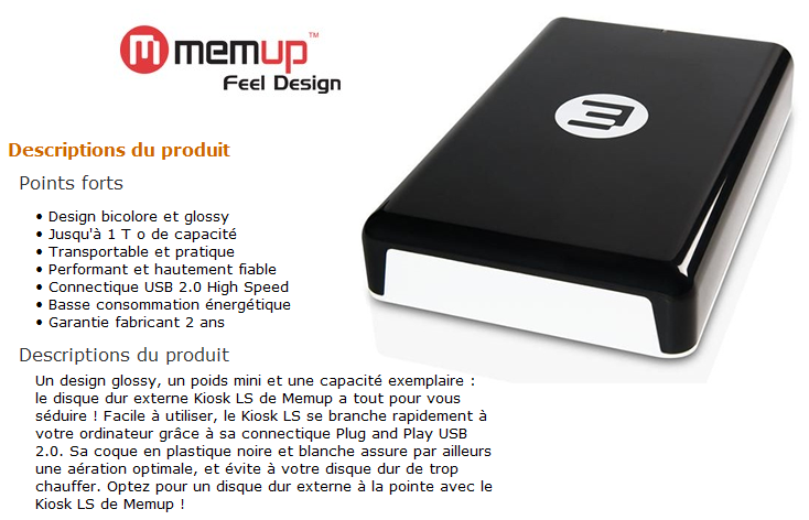 Acheter Disque dur 3,5" Memup KIOSK LS series Maroc
