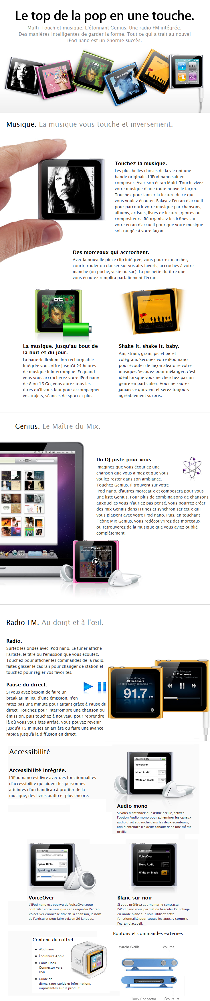 Acheter iPod nano 8 GB d'Apple (6ème génération) Maroc