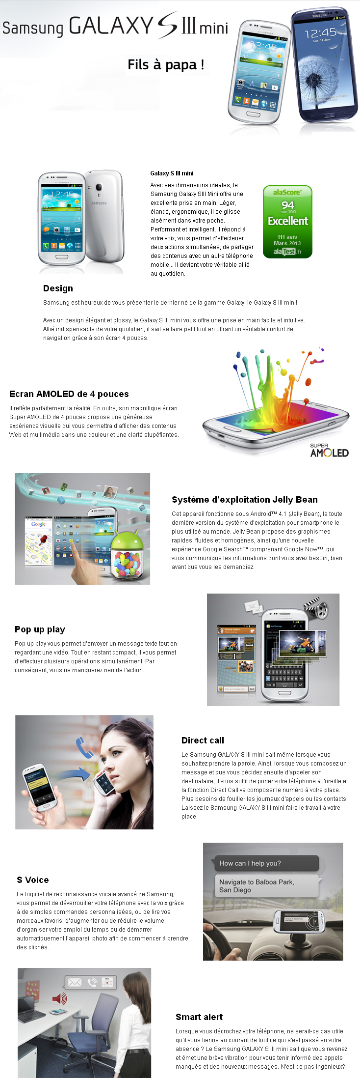 Acheter Samsung Galaxy S III Mini Maroc