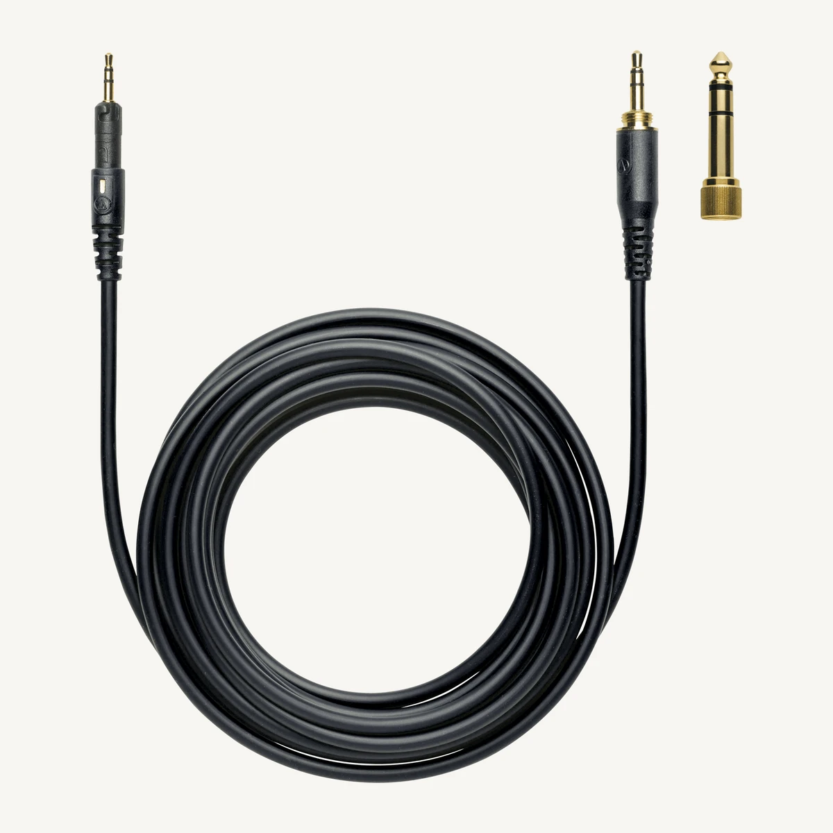 Câble droit détachable de 3 mètres et adaptateur jack 6,35 mm vissable de l'ATH-M50X