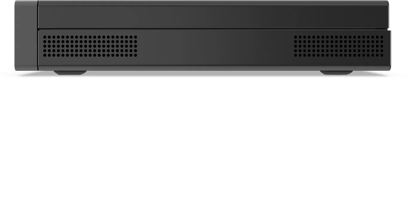 ThinkCentre neo 50q Gen 6 couché à plat, vu de face