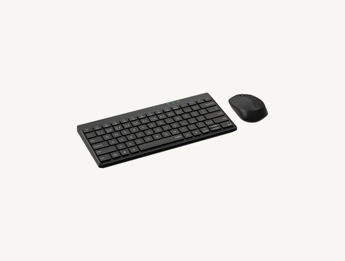 Ensemble clavier et souris sans fil Rapoo 8000GT noir