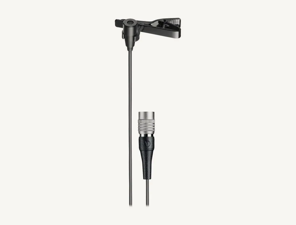 Micro-cravate ATR35cW avec sa pince et son connecteur 4 broches