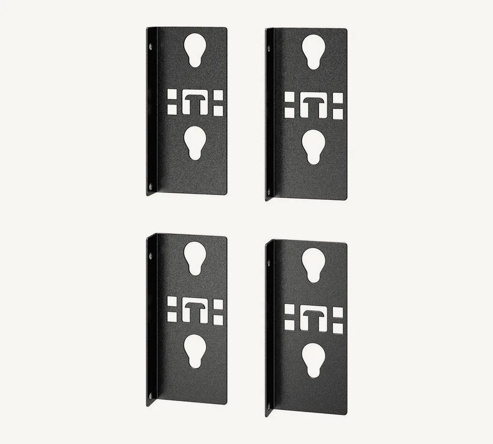 Quatre supports de montage de PDU APC ER7PDUBRKTS en métal noir