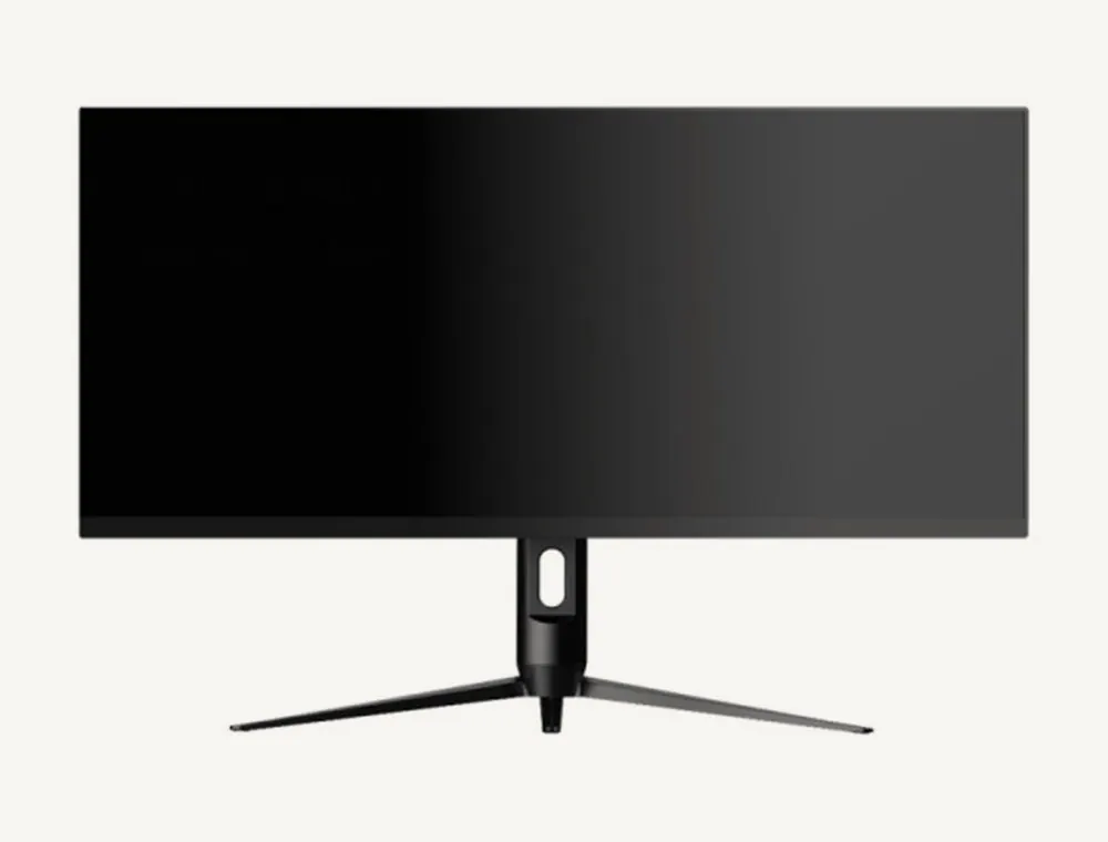 Écran Hybrok HG34WQHD de face, dalle ultra-large sur pied tripode