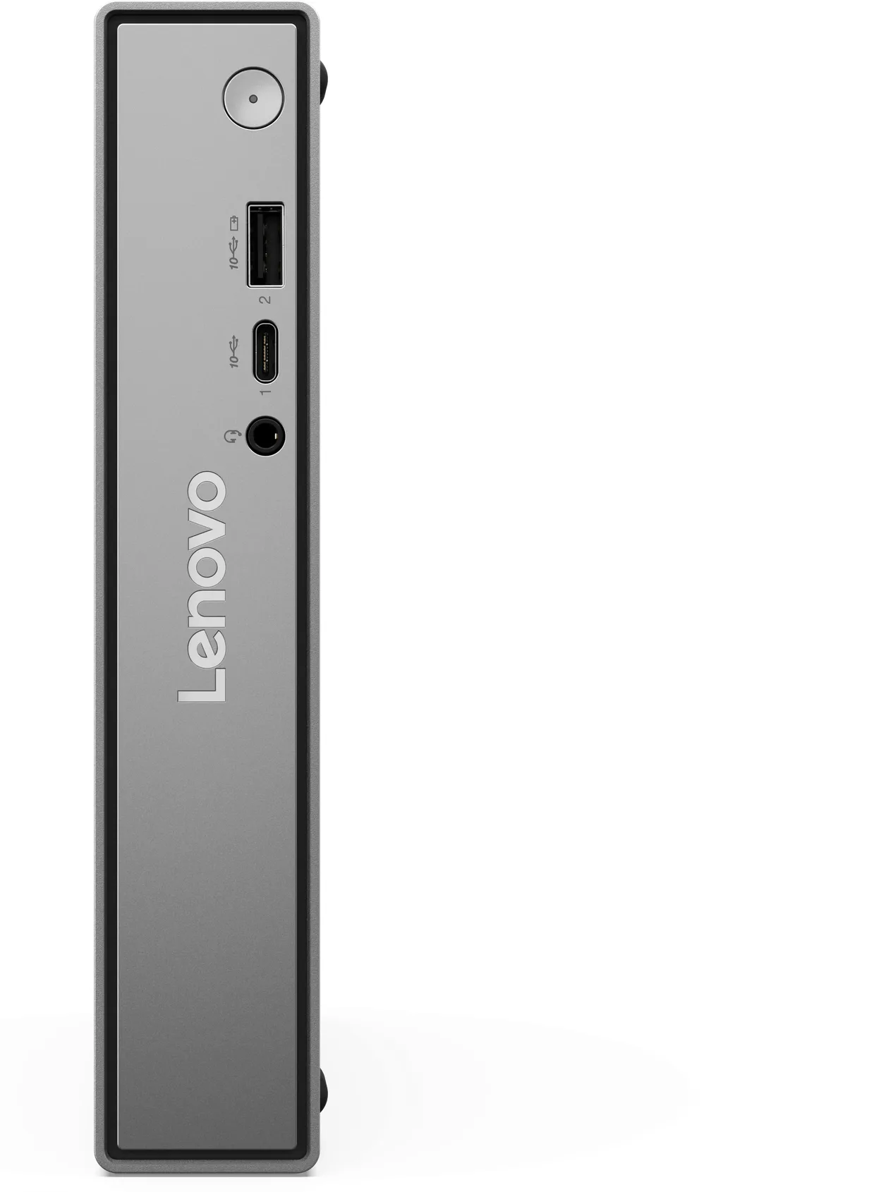 Façade du neo 50q Gen 6 vue de face : bouton d'alimentation, USB-A, USB-C et prise casque-micro
