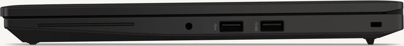 Flanc du ThinkPad L14 Gen 7 avec prise casque, deux USB-A et encoche antivol
